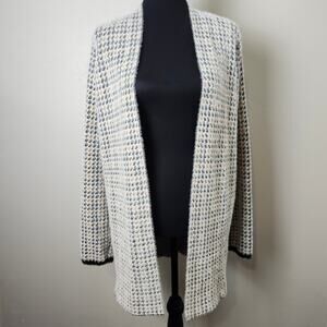 Cyrus Women's Open Fuzzy Cardigan Medium Multi-Color Nylon/Polyester